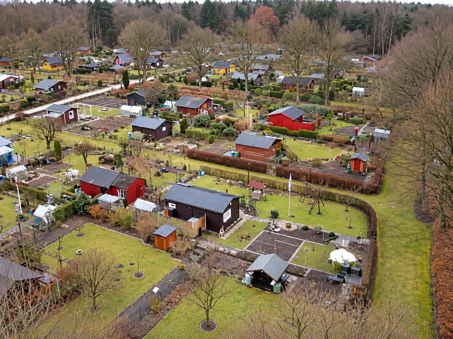 Corsland I und im Hintergrund Corsland II Luftbild 2014