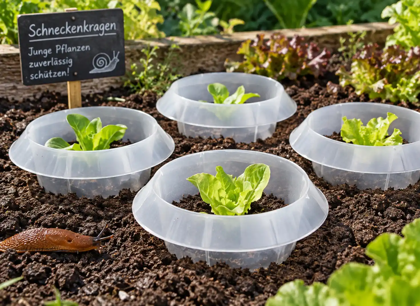 Schneckenschutz mit Schneckenkragen