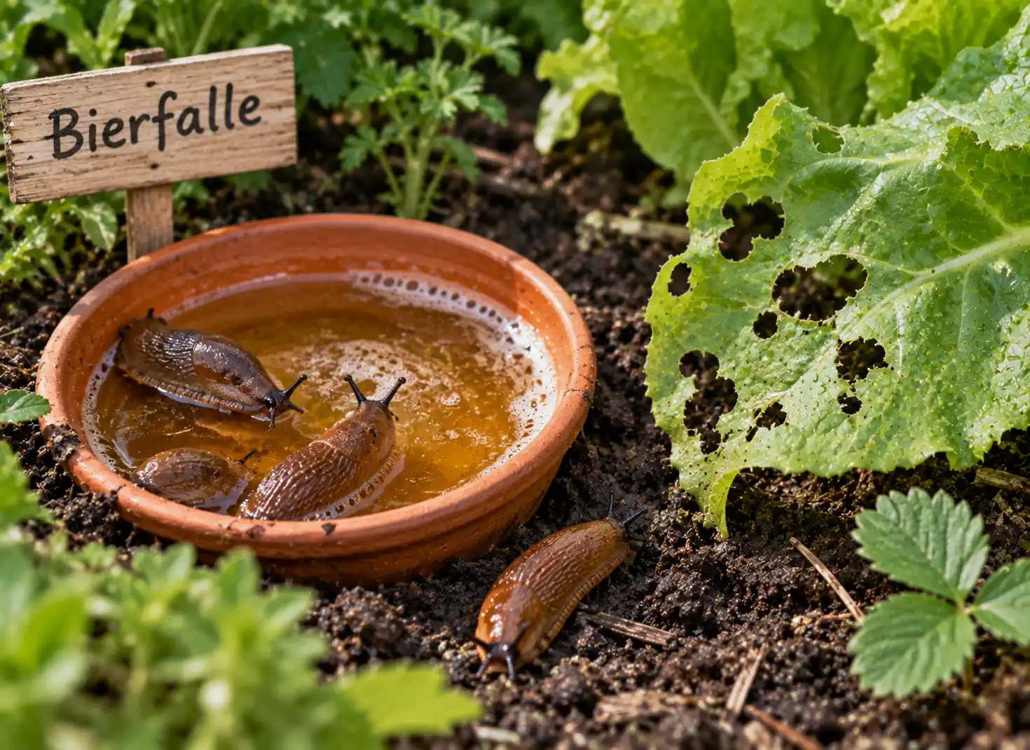 Bier enthält Duftstoffe, die Schnecken anlocken