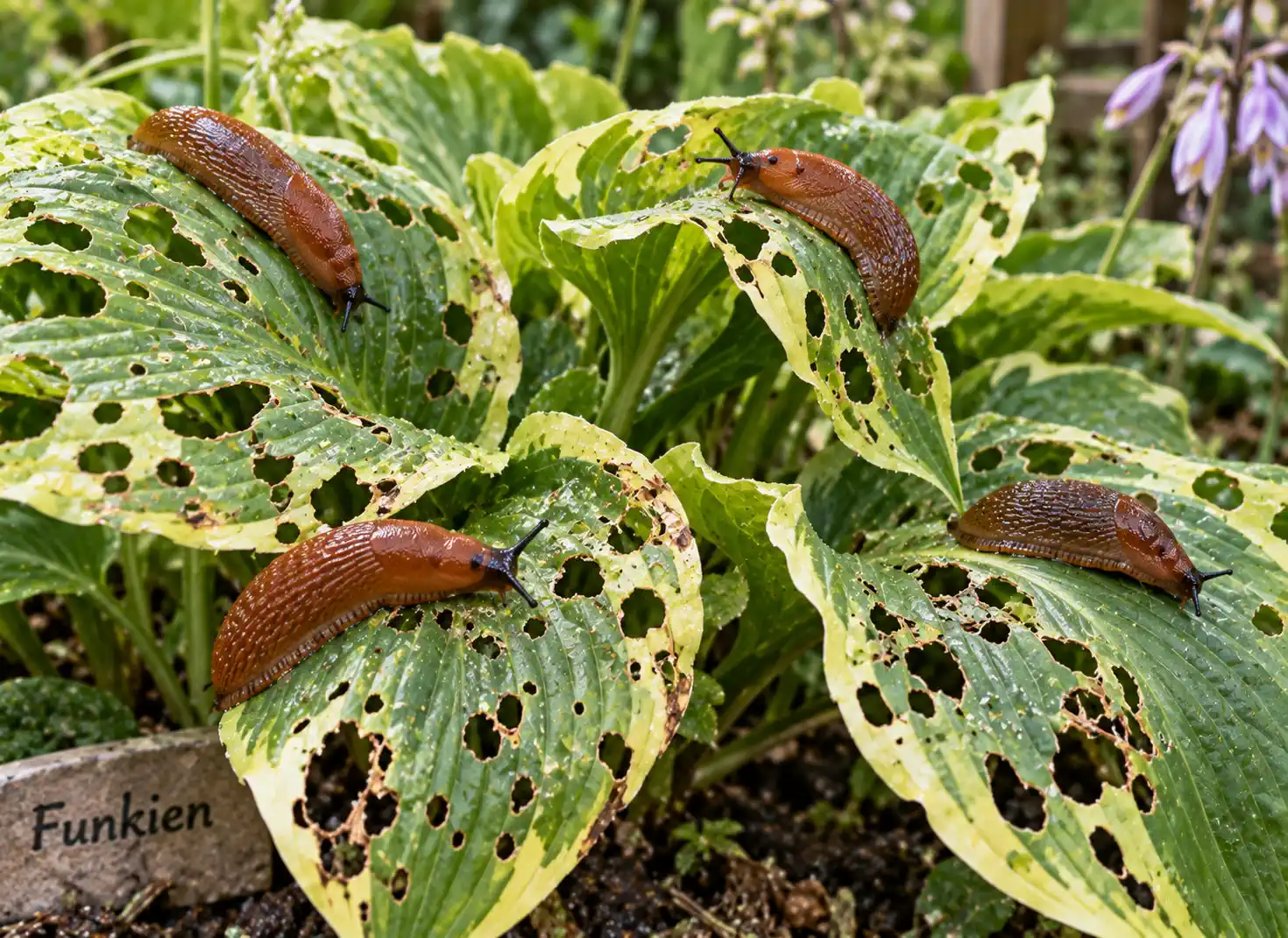 Schnecken bevorzugen häufig weiche, wasserreiche Pflanzenteile